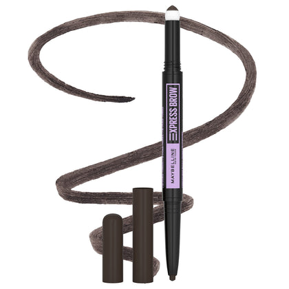 MAYBELLINE Express Brow 2-In-1 Pencil and Powder in Black Brown front view