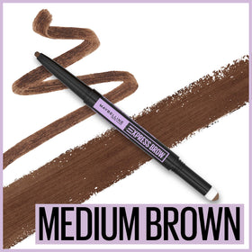 MAYBELLINE Express Brow 2-In-1 Pencil and Powder Medium Brown pencil tip close-up