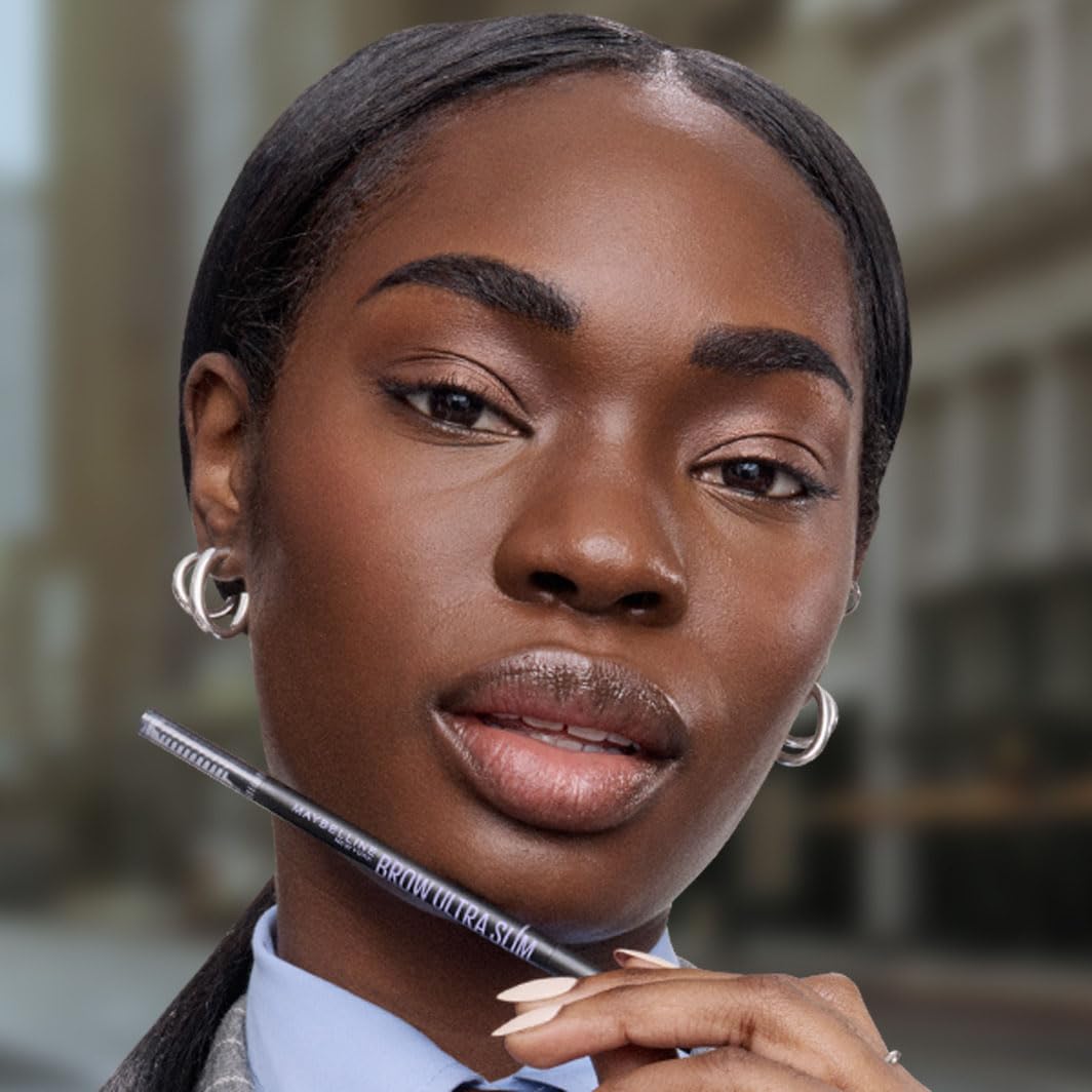 MAYBELLINE Express Brow Ultra Slim Pencil Blonde with makeup collection