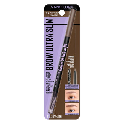 MAYBELLINE Express Brow Ultra Slim Pencil in Medium Brown, front view
