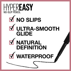 MAYBELLINE Eyestudio Hyper Easy No Slip Pencil in use on model