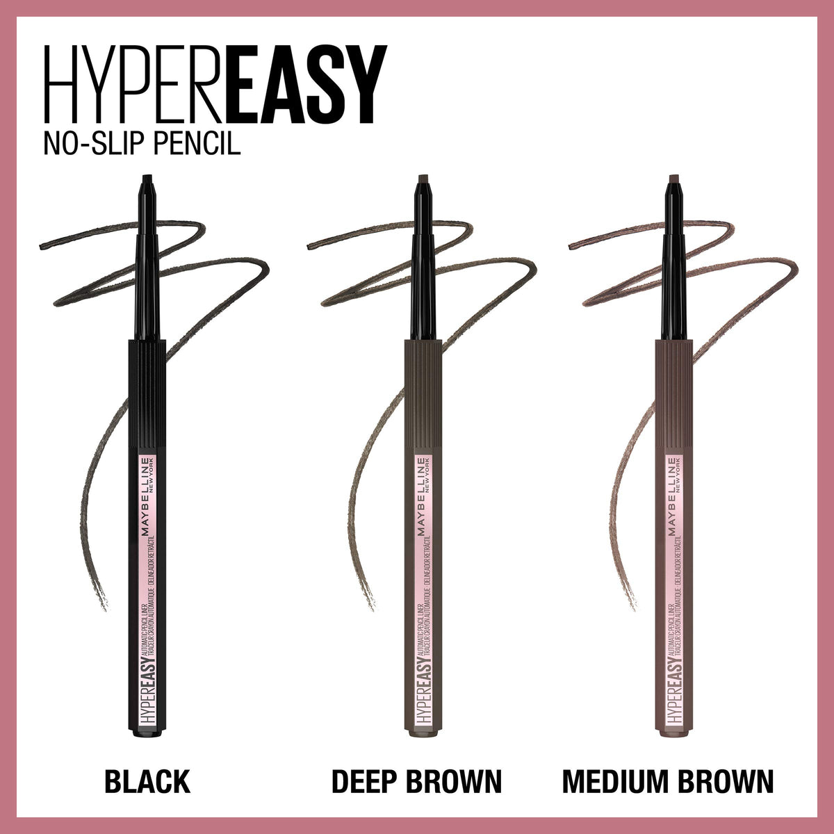 MAYBELLINE Eyestudio Hyper Easy No Slip Pencil swatch on skin