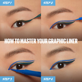 MAYBELLINE Eyestudio Master Precise Liquid Eyeliner black on makeup table