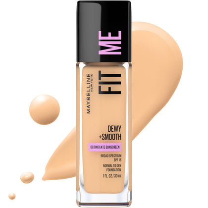 Maybelline Fit Me Dewy Foundation Warm Nude front view