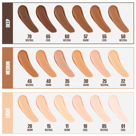 MAYBELLINE Fit Me Liquid Concealer Caramel with makeup tools