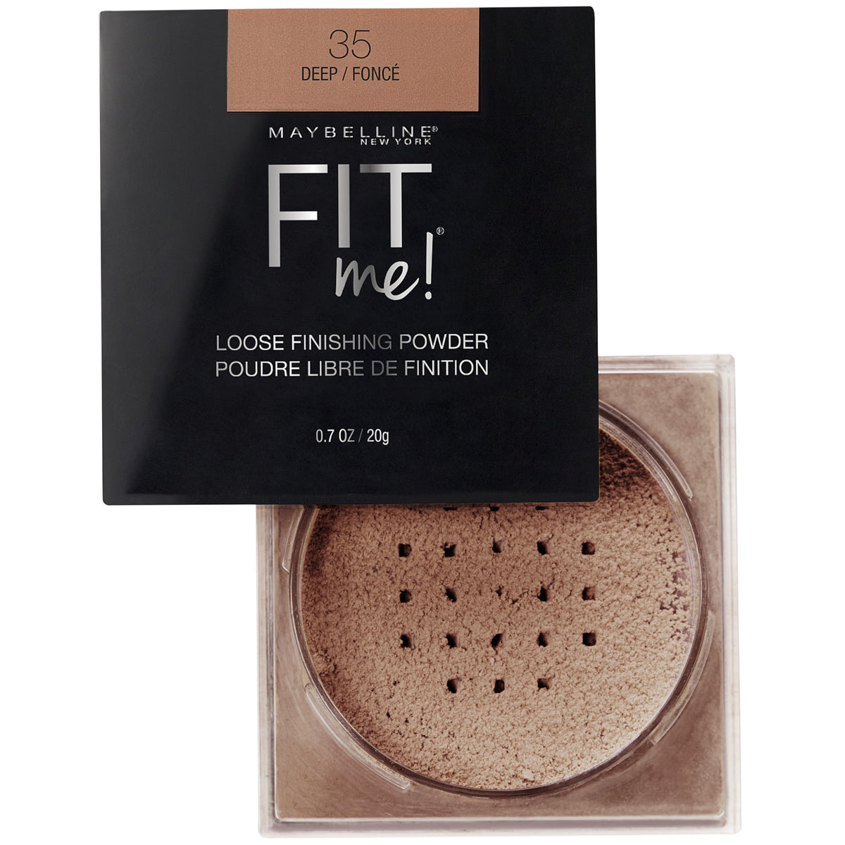 MAYBELLINE Fit Me Loose Setting Powder Deep alongside other makeup products