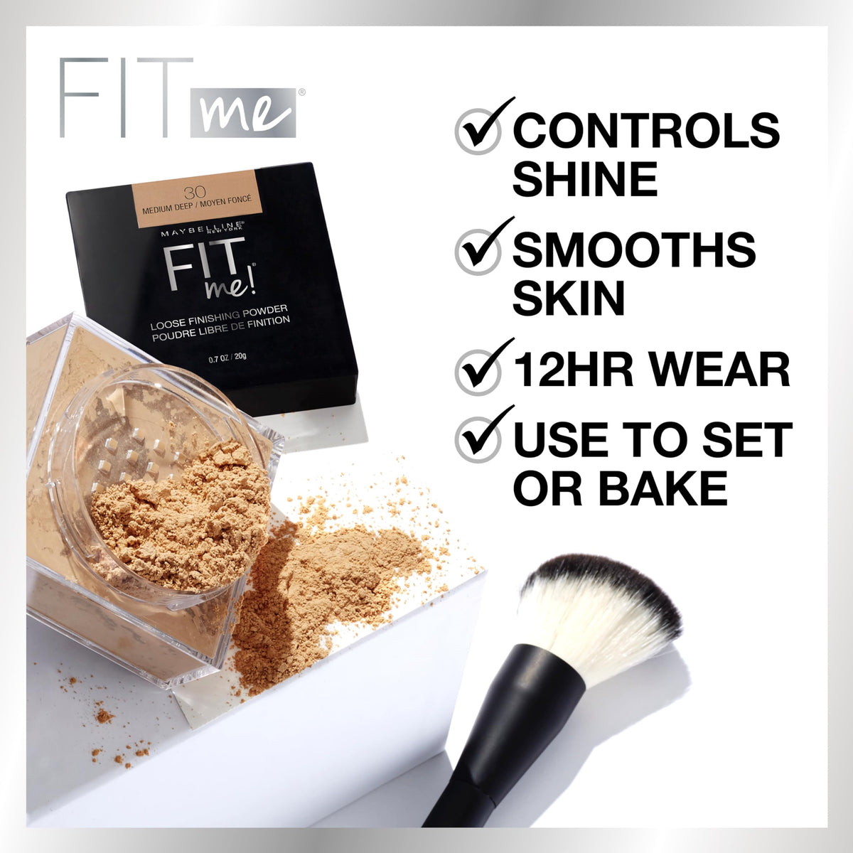 MAYBELLINE Fit Me Loose Setting Powder Medium Deep packaging