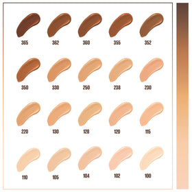 MAYBELLINE Fit Me Matte Foundation 104 Soft Ivory with makeup tools