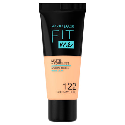 MAYBELLINE Fit Me Matte & Poreless Foundation 122 Creamy Beige front view