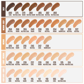 MAYBELLINE Fit Me Matte + Poreless Foundation Classic Ivory texture on skin