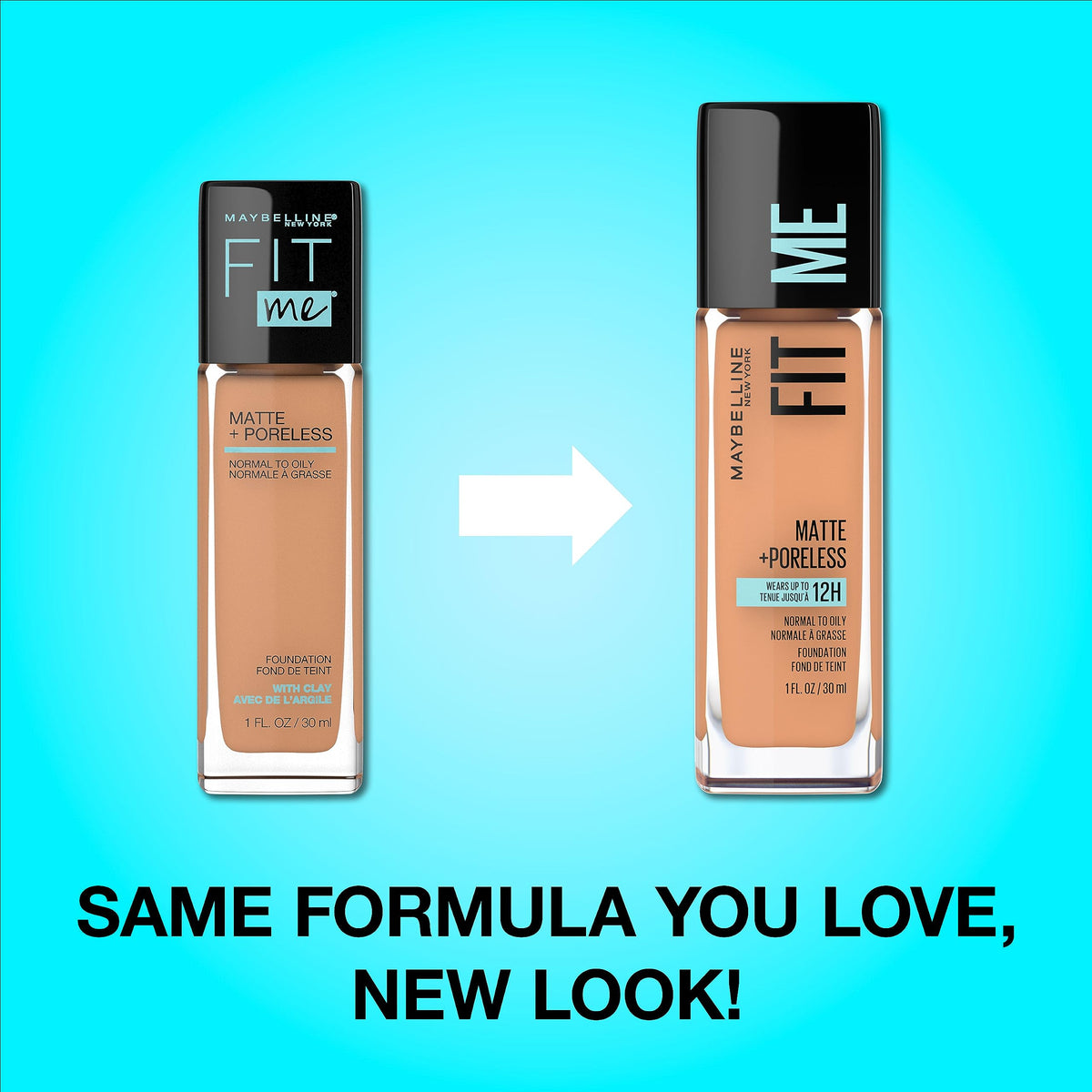 MAYBELLINE Fit Me Matte + Poreless Foundation Natural Tan back view