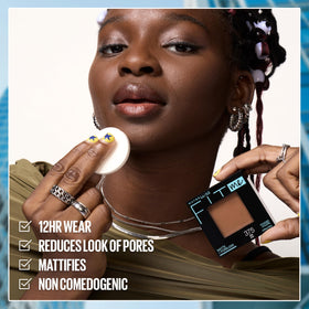 MAYBELLINE Fit Me Matte + Poreless Powder with natural lighting