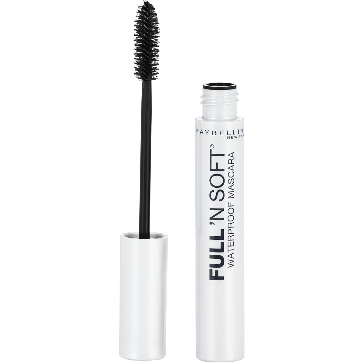 MAYBELLINE Full 'N Soft Waterproof Mascara front view, Very Black