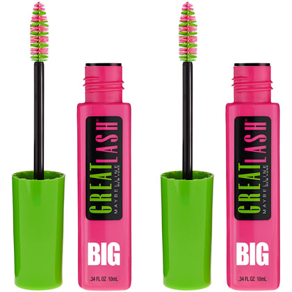 MAYBELLINE Great Lash BIG Washable Mascara front view, Brownish Black