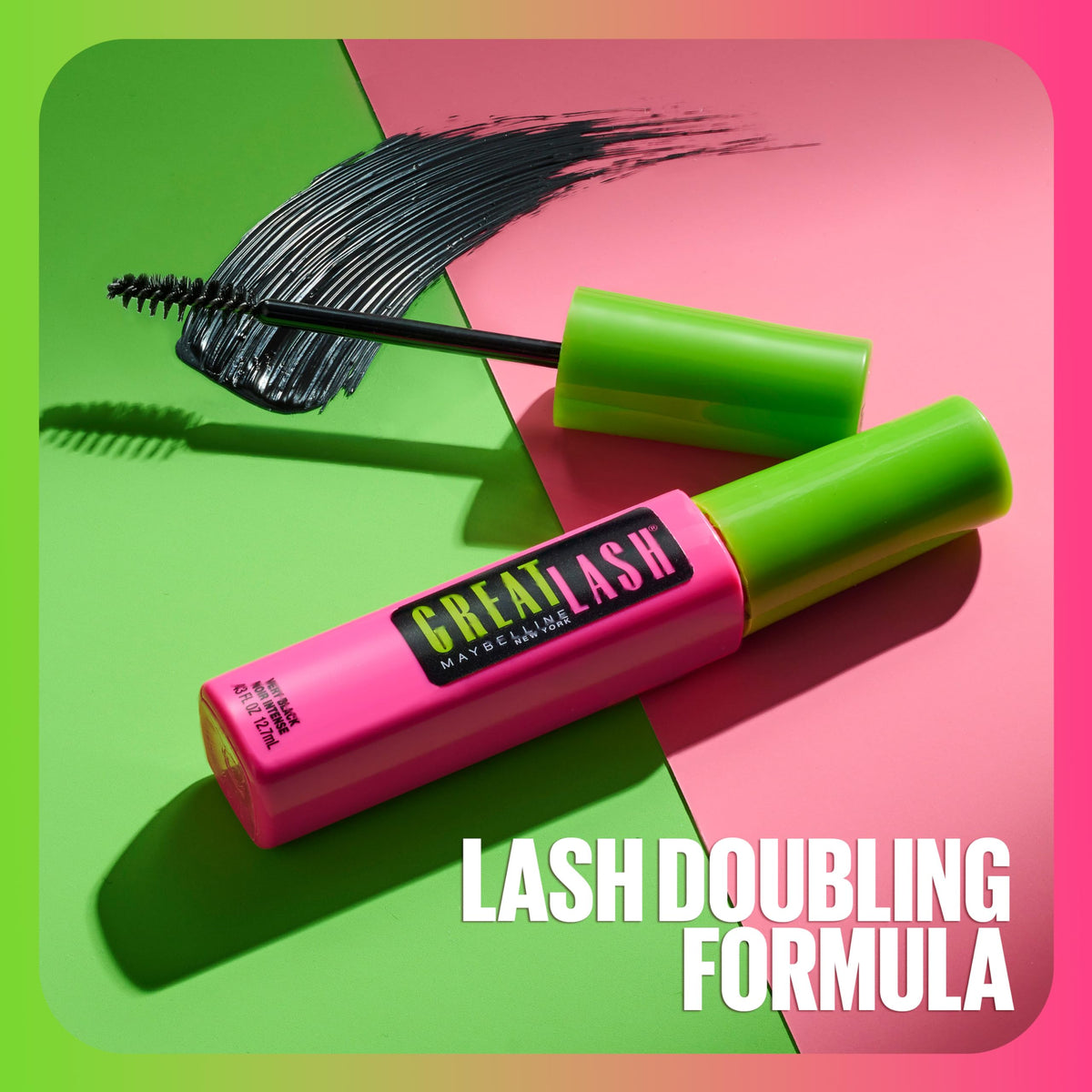 MAYBELLINE Great Lash Clear Mascara in a makeup kit setting