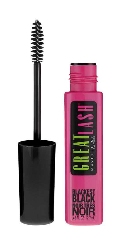 MAYBELLINE Great Lash Washable Mascara Blackest Black front view