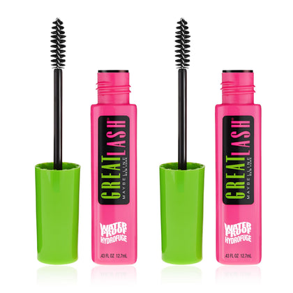 MAYBELLINE Great Lash Waterproof Mascara front view, Very Black