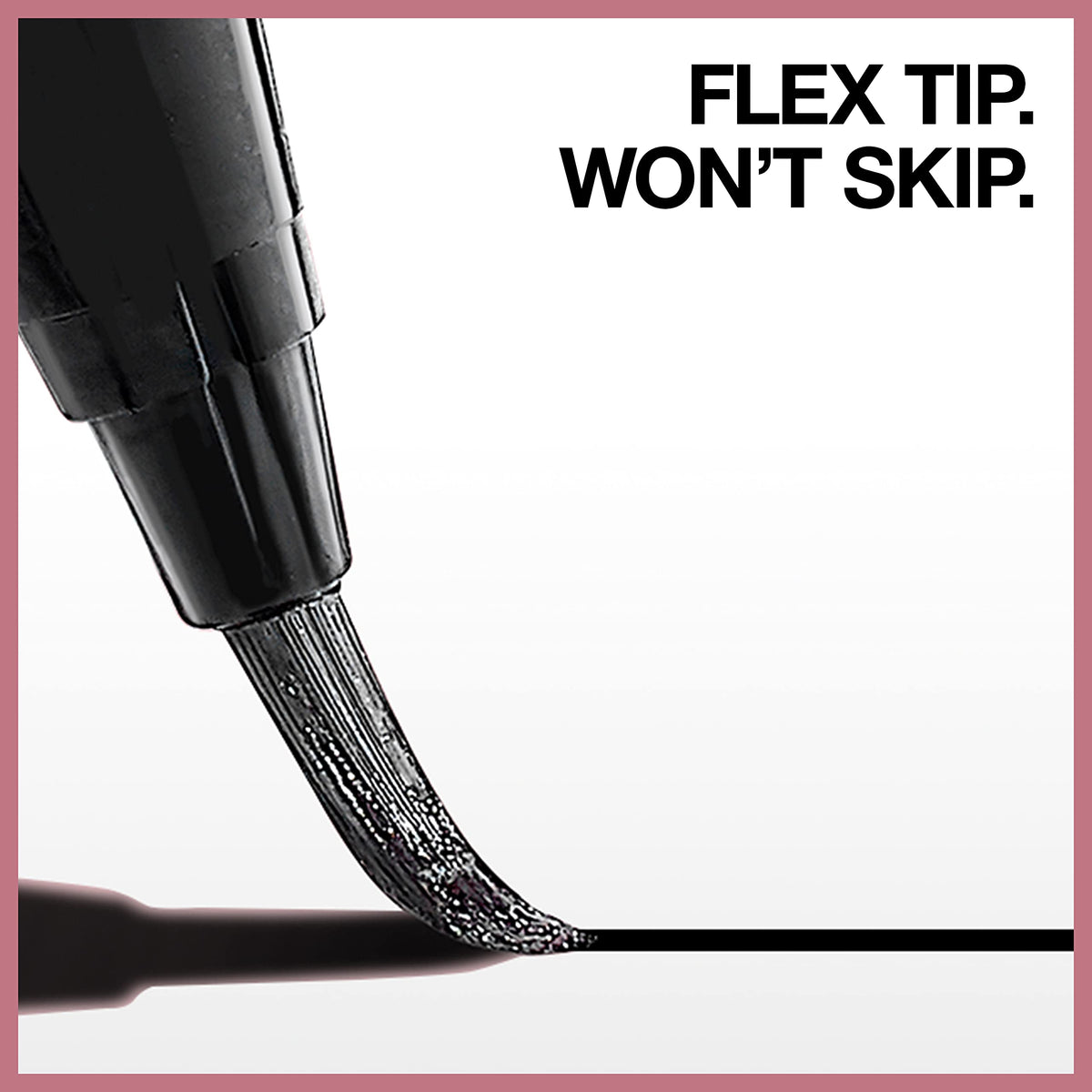 MAYBELLINE Hyper Easy Liquid Eyeliner Pitch Brown flex-tip brush close-up
