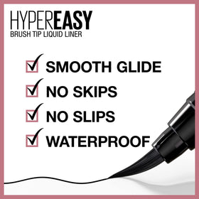 MAYBELLINE Hyper Easy Liquid Eyeliner Pitch Brown swatch on skin