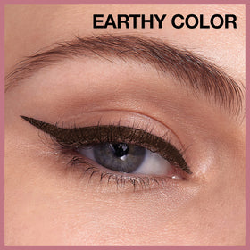MAYBELLINE Hyper Easy Liquid Eyeliner Pitch Brown with eyeshadow palette