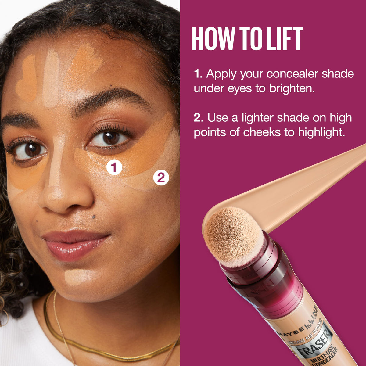 MAYBELLINE Instant Age Rewind Concealer 146 on a vanity table