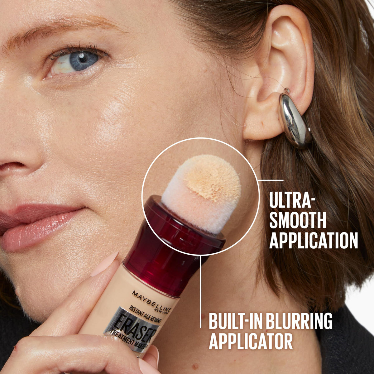 MAYBELLINE Instant Age Rewind Eraser Foundation in use on model
