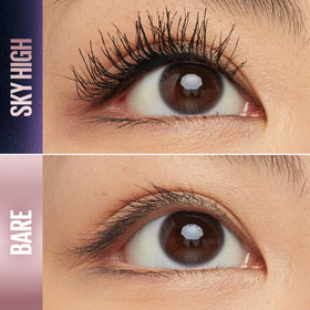 MAYBELLINE Lash Sensational Sky High Mascara Blackest Black brush close-up