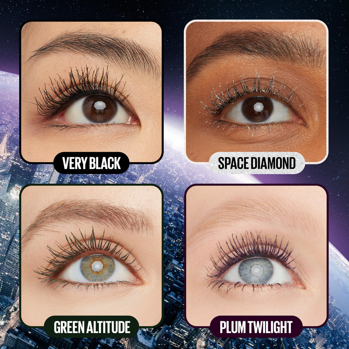 MAYBELLINE Lash Sensational Sky High Mascara Blue Mist on model