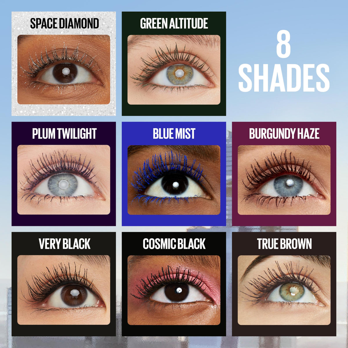 MAYBELLINE Lash Sensational Sky High Mascara Burgundy Haze with other MAYBELLINE products