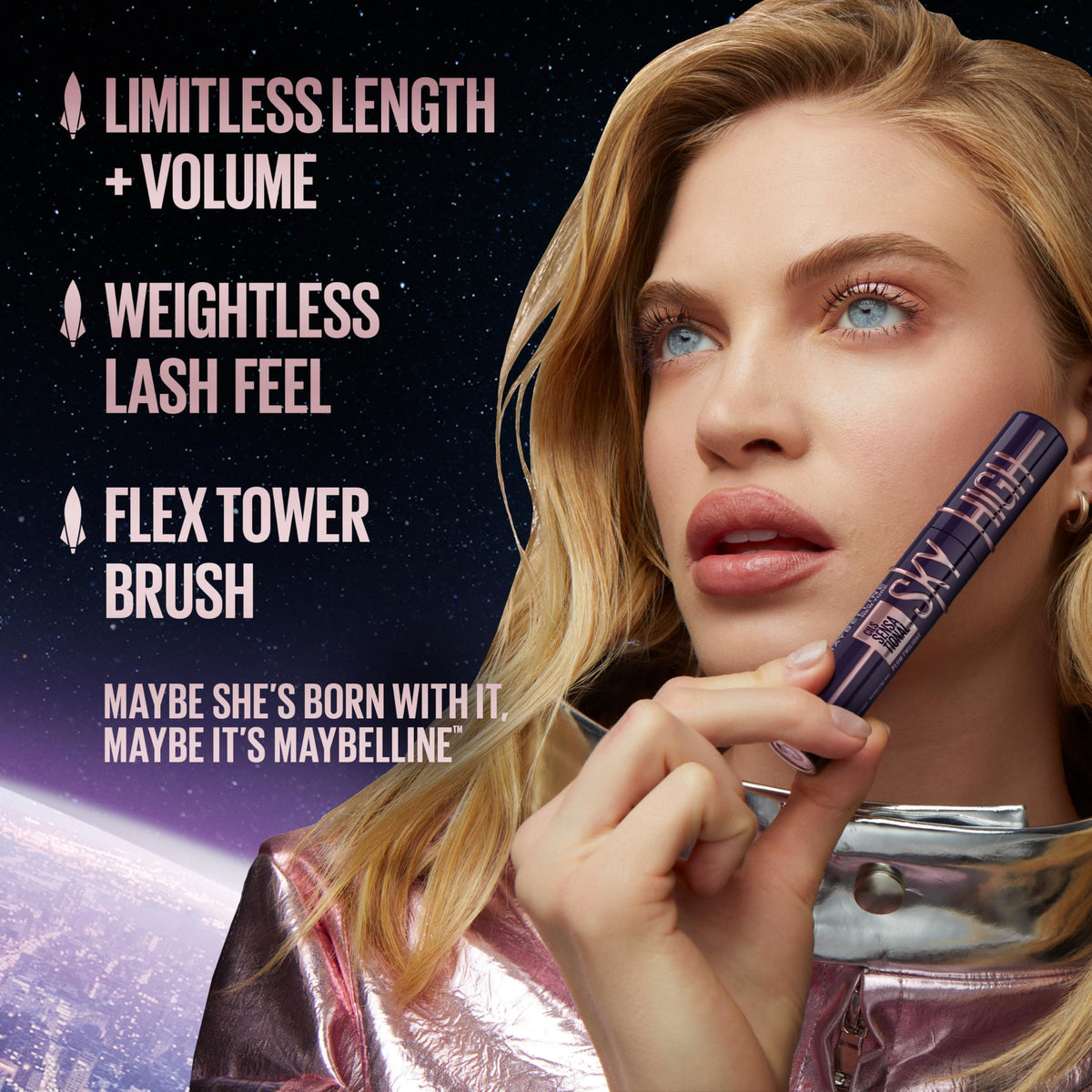 MAYBELLINE Lash Sensational Sky High Mascara Cosmic Black side view