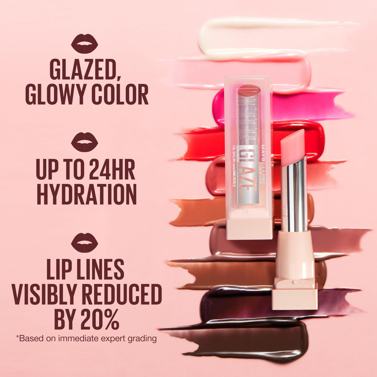 MAYBELLINE Lifter Glaze Oil Balm Espresso Kiss application on lips