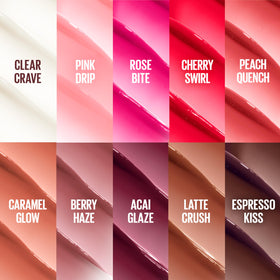MAYBELLINE Lifter Glaze Oil Balm Espresso Kiss on a vanity
