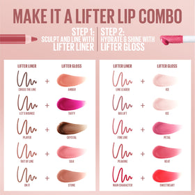 MAYBELLINE Lifter Gloss Hydrating Lip Gloss Peach Ring on a vanity