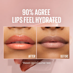 MAYBELLINE Lifter Gloss Hydrating Lip Gloss Peach Ring swatch on skin