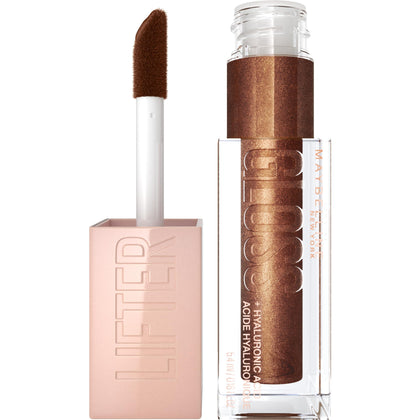 MAYBELLINE Lifter Gloss in Crystal, front view with packaging