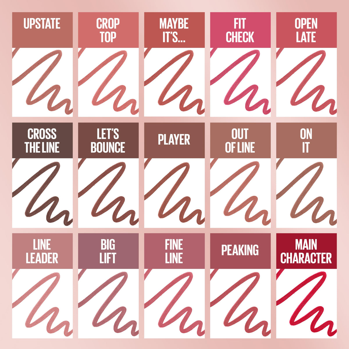 MAYBELLINE Lifter Liner Lip Liner Crop Top in makeup setup