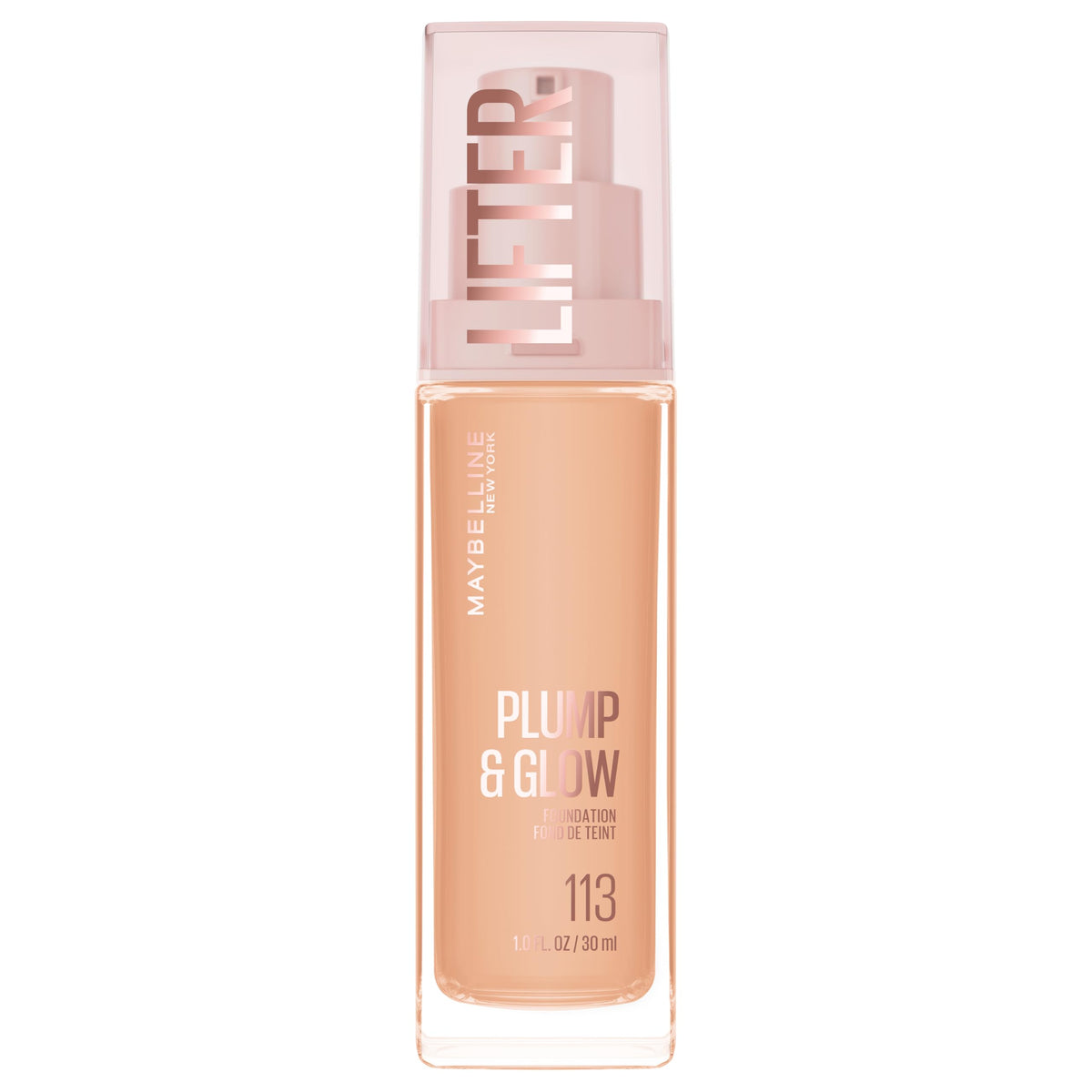 MAYBELLINE Lifter Plump & Glow Foundation 113 front view