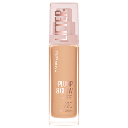 MAYBELLINE Lifter Plump & Glow Foundation 220 front view