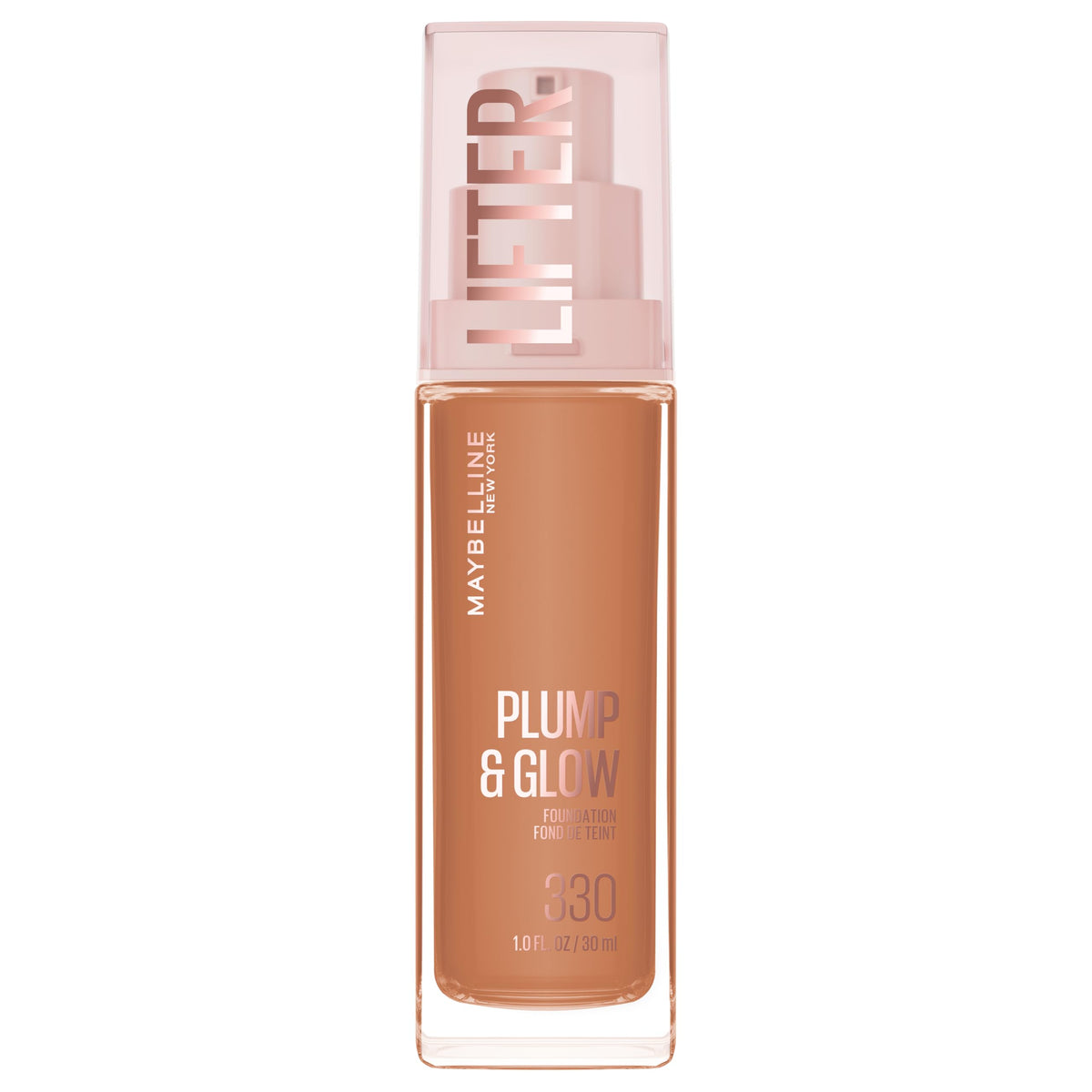 MAYBELLINE Lifter Plump & Glow Foundation 330 front view