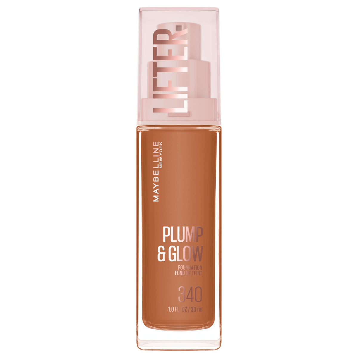 MAYBELLINE Lifter Plump & Glow Foundation 340 front view