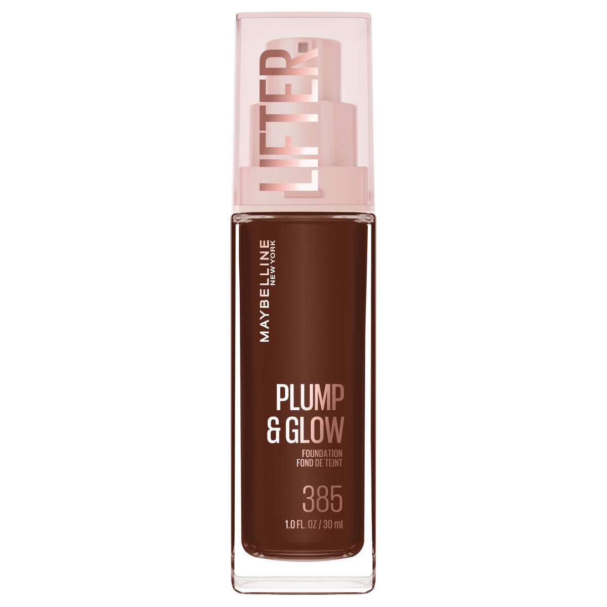 MAYBELLINE Lifter Plump & Glow Foundation 385 front view