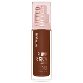 MAYBELLINE Lifter Plump & Glow Foundation front view with 114g packaging