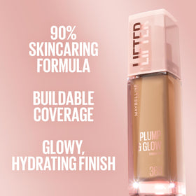 MAYBELLINE Lifter Plump & Glow Foundation in natural light