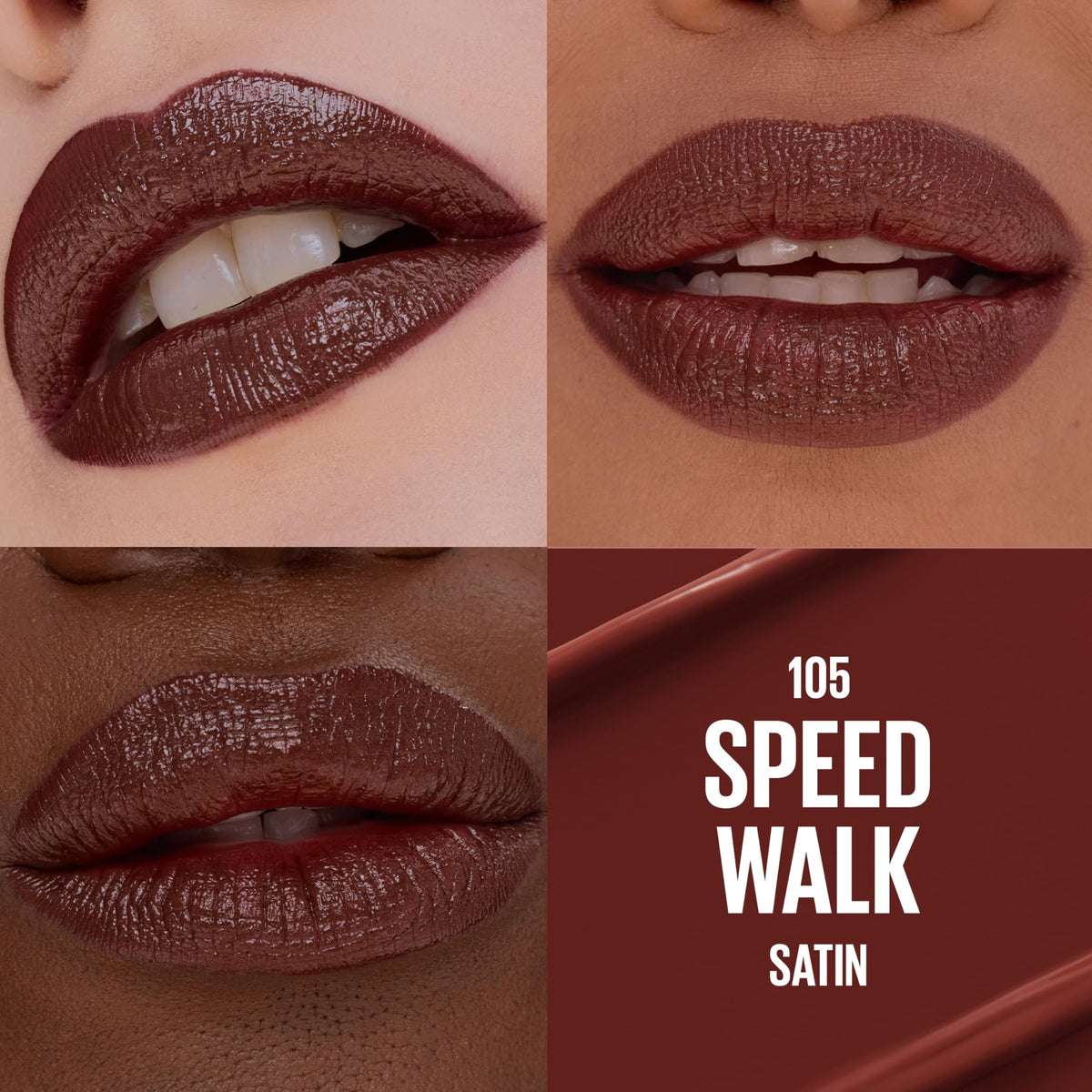 MAYBELLINE Serum Lipstick Deep Espresso Brown bullet shape
