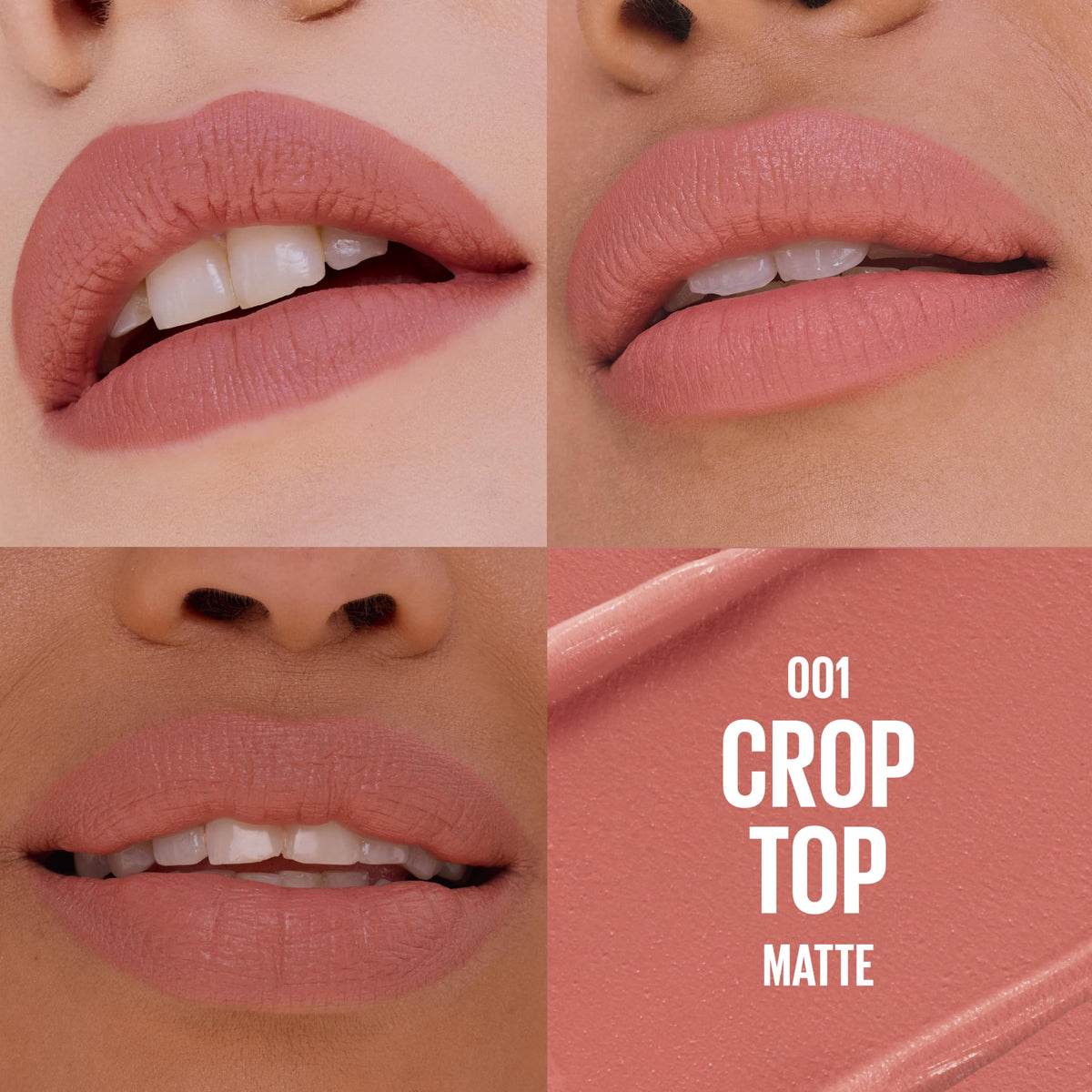MAYBELLINE Serum Lipstick in Crop Top shade on a model