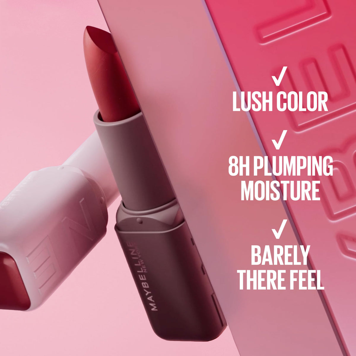 MAYBELLINE Serum Lipstick showing unique bullet shape