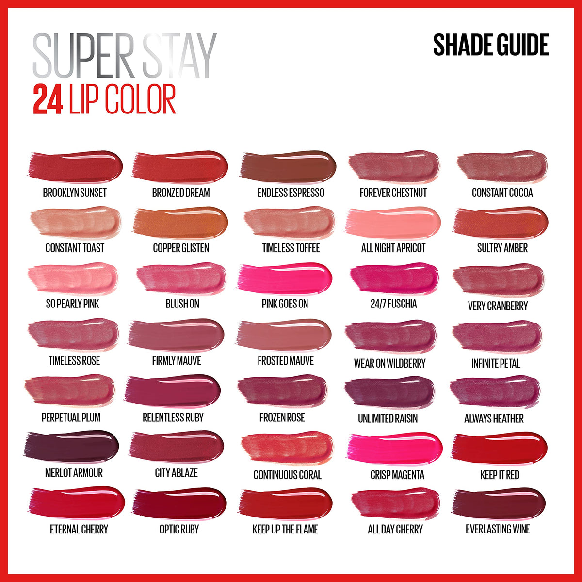 MAYBELLINE Super Stay 24 Liquid Lipstick Wear On Wildberry swatch on skin