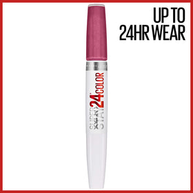 MAYBELLINE Super Stay 24 Liquid Lipstick Wear On Wildberry with applicator