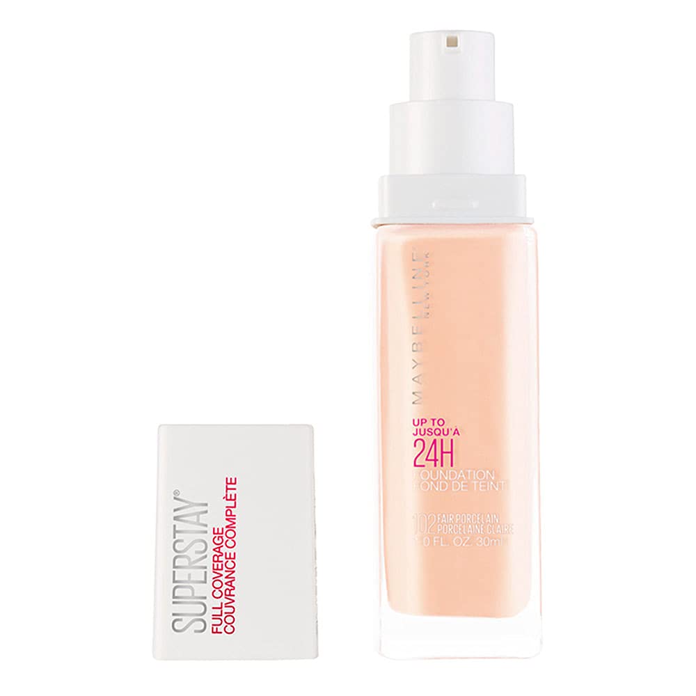 MAYBELLINE Super Stay Foundation application with makeup brush
