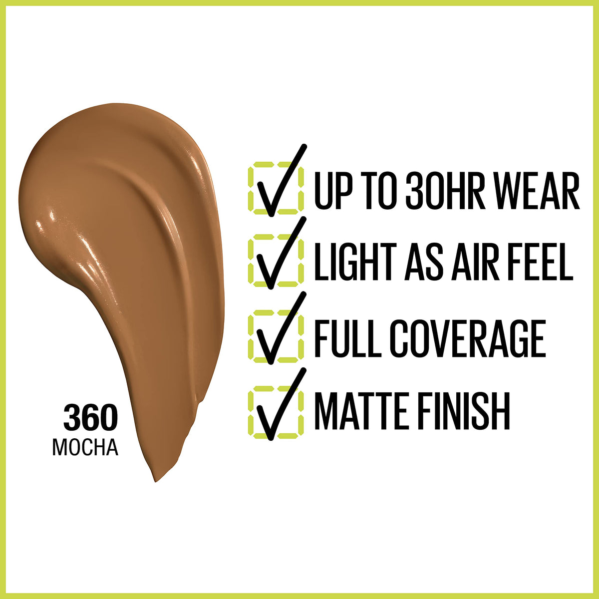 MAYBELLINE Super Stay Foundation Mocha bottle side view